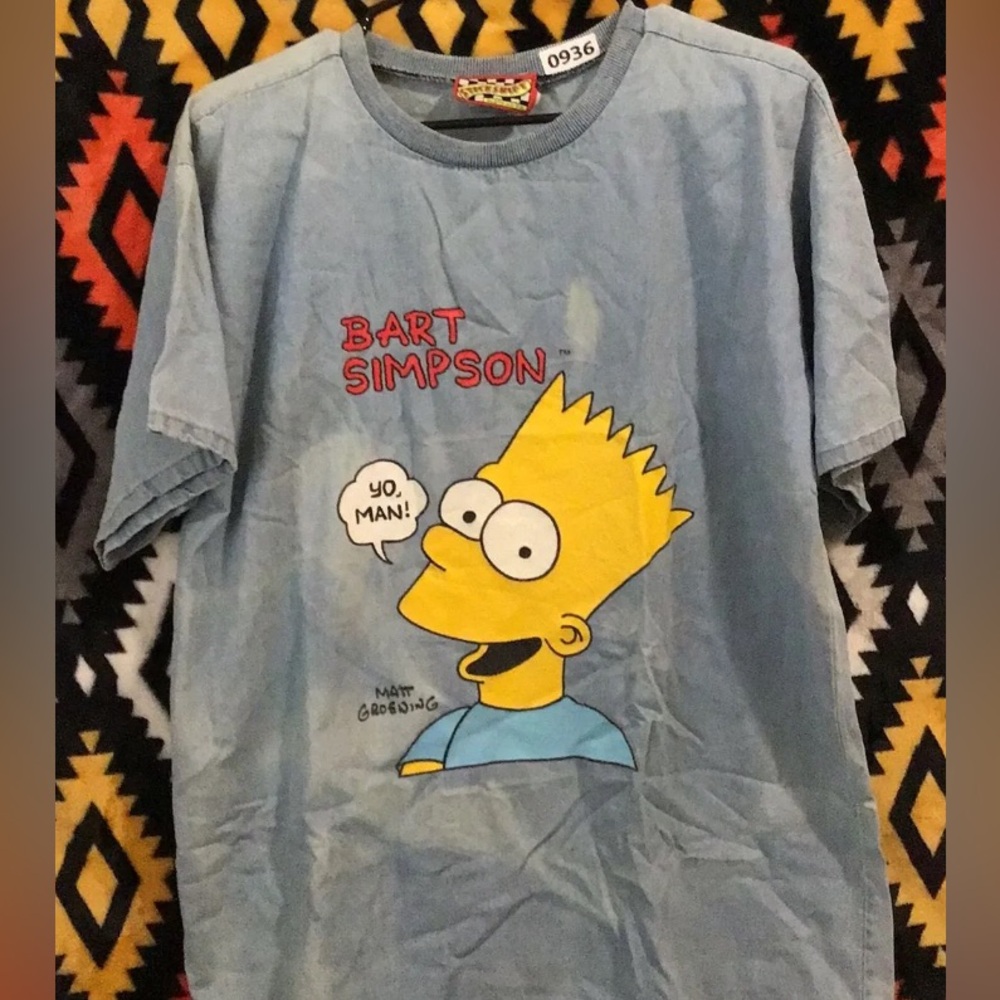 Vintage 1999 Bart Simpson Yo, Man Tee Single Stitch